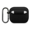 Lacoste Apple AirPods 3 šķidrais silikons spīdīgs apdrukāts logotips maciņš melns