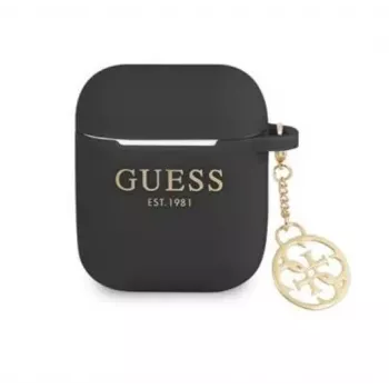 Guess Apple 4G Charms Silikona Maciņš AirPods 1/2 Melns