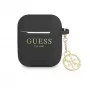 Guess Apple 4G Charms Silikona Maciņš AirPods 1/2 Melns