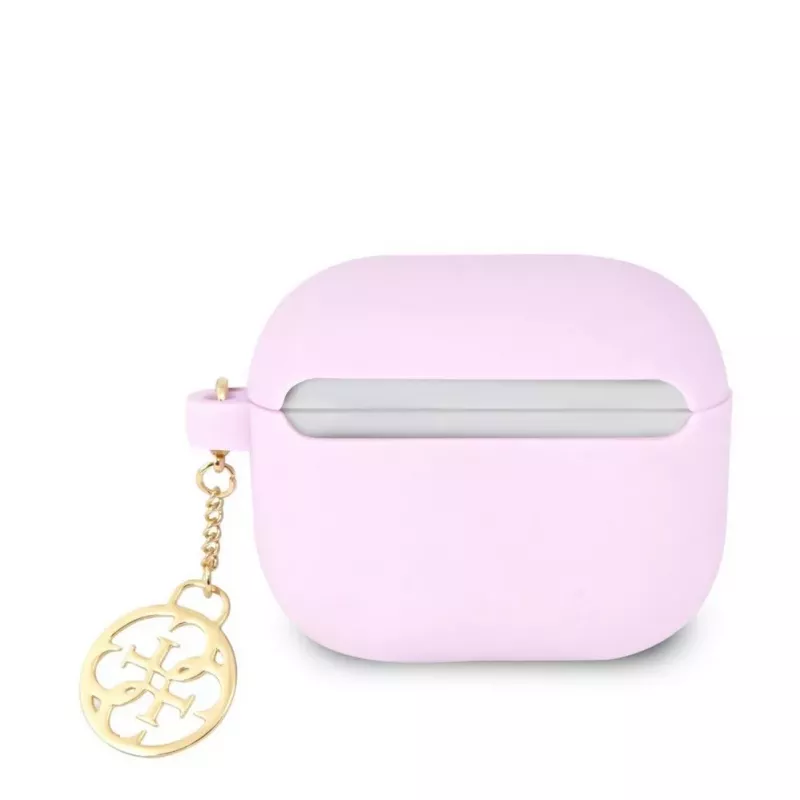 Guess Apple AirPods 3 Charms Silikona Maciņš Violetā Krāsā