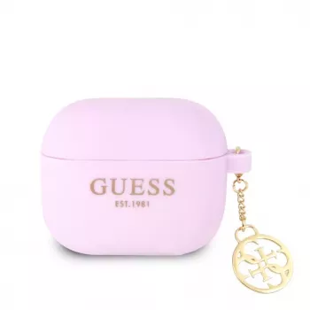 Guess Apple AirPods 3 Charms Silikona Maciņš Violetā Krāsā