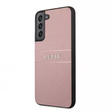 Guess Samsung Galaxy S22 Plus PU Ādas Saffiano Maciņš Rozā