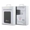 Guess Power Bank 5000mAh 15W MagSafe un parastā uzlāde ar metāla logotipu Melns