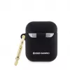 Hello Kitty šķidrā silikona 3D kaķa galvas logotipa maciņš AirPods 1/2 melns