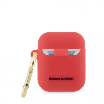 Hello Kitty Apple AirPods 1/2 vāciņš Silikona 3D Kaķa galva Sarkans