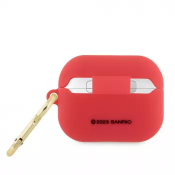Hello Kitty Apple AirPods Pro vāciņš silikona 3D Kitty galva sarkans