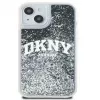 DKNY Apple iPhone 15 Cietais vāciņš Liquid Glitter Big Logo Melns