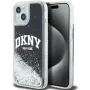 DKNY Apple iPhone 15 Cietais vāciņš Liquid Glitter Big Logo Melns