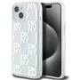 DKNY Apple iPhone 15 cietais maciņš Liquid Glitter Multilogo Balts