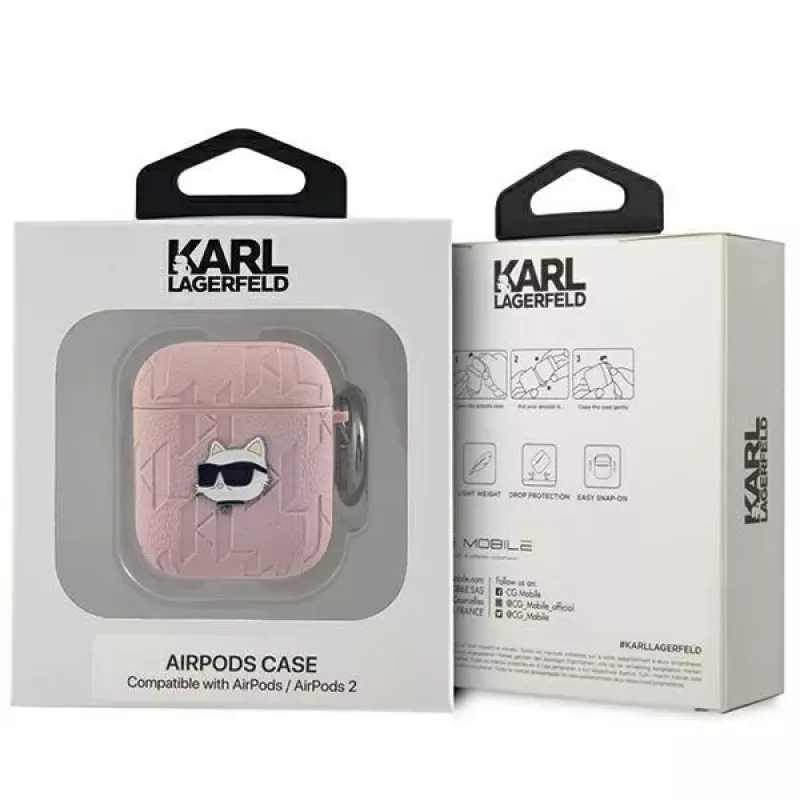 Karl Lagerfeld Ikonik Saffiano aizmugurējais vāciņš Apple iPhone 14 Pro Max - rozā