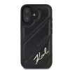 Karl Lagerfeld cietais maciņš iPhone 16, Quilted Signature, melns