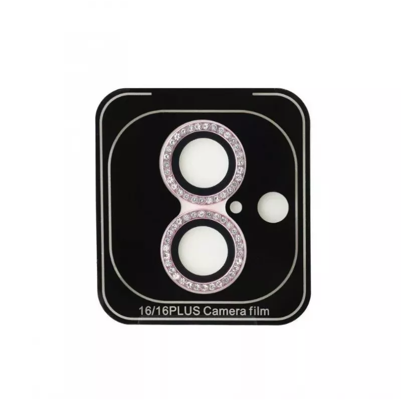 Guess Apple iPhone 16/16 Plus fiksēta spīdumu aizsarglēca rozā