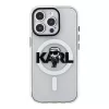 Karl Lagerfeld Apple iPhone 15 Pro Max Silikona Maciņš ar MagSafe IML KL Sketch Logo Caurspīdīgs