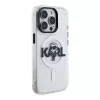 Karl Lagerfeld Apple iPhone 15 Pro Max Silikona Maciņš ar MagSafe IML KL Sketch Logo Caurspīdīgs