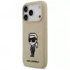 Karl Lagerfeld Apple iPhone 17 Pro Silikona Maciņš ar MagSafe - Brūns (KL Sketch & Logo)