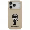 Karl Lagerfeld Apple iPhone 17 Pro Silikona Maciņš ar MagSafe - Brūns (KL Sketch & Logo)