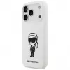 Karl Lagerfeld KL Sketch & Logo Silikona Maciņš Apple iPhone 17 Pro ar MagSafe - Balts