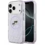 Karl Lagerfeld Apple iPhone 17 Pro silikona maciņš ar MagSafe K&C Heads Logo violetā krāsā