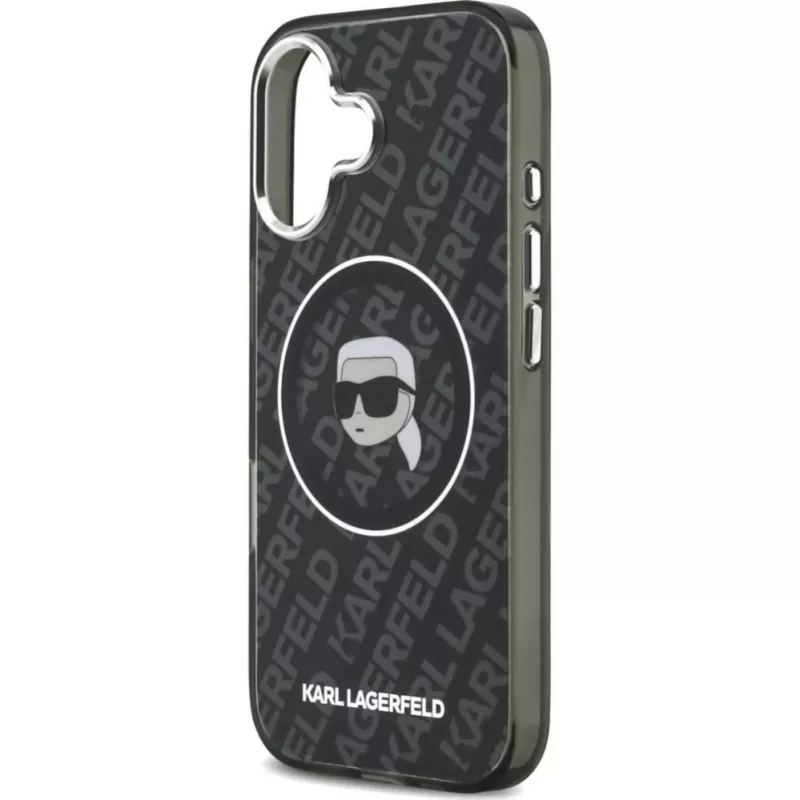 Karl Lagerfeld Apple iPhone 17 Silikona Maciņš ar MagSafe KL Head Logo Melns