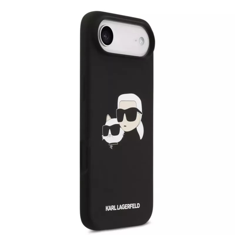 Karl Lagerfeld Apple iPhone Air Liquid Silicone Double Heads MagSafe Case Black