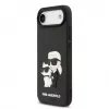 Karl Lagerfeld Apple iPhone 13 Pro 3D Gumijas Karl and Choupette Maciņš Melns