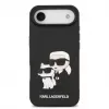 Karl Lagerfeld Apple iPhone 13 Pro 3D Gumijas Karl and Choupette Maciņš Melns