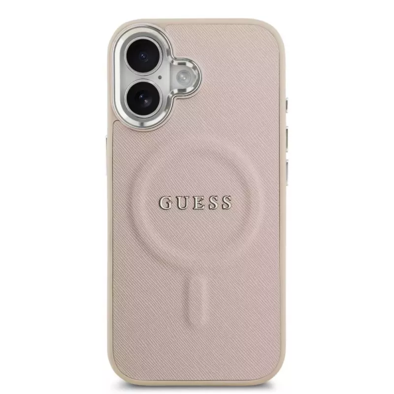 Guess Apple iPhone 17 PU Saffiano MagSafe Maciņš Rozā