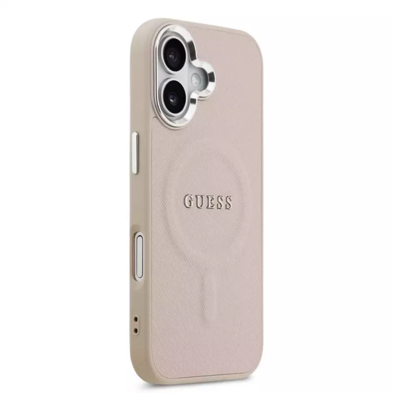Guess Apple iPhone 17 PU Saffiano MagSafe Maciņš Rozā
