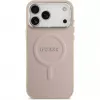 Guess Apple iPhone 17 Pro Max Silikona Maciņš ar MagSafe Classic Logo Rozā