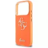 Guess IML 4G Script Metal Case for iPhone 15 Pro - Orange