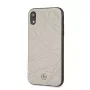 Mercedes-Benz Apple iPhone XR Twister Īstas ādas cietais maciņš Pelēks
