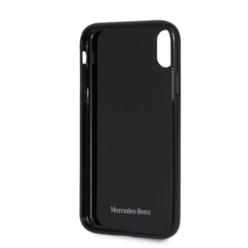 Mercedes-Benz Apple iPhone XR cietais maciņš no īstas oglekļa šķiedras, melns