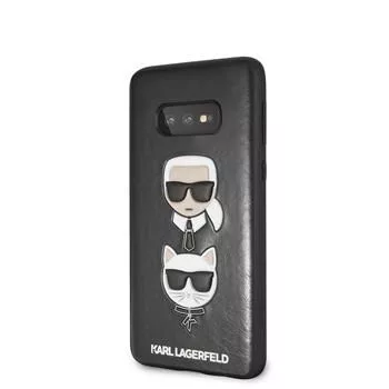 Karl Lagerfeld Samsung Galaxy S10e Karl and Choupette cietais vāciņš melns