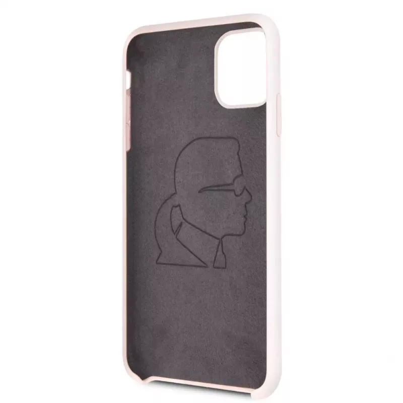 Karl Lagerfeld Apple iPhone 11 Pro Max Silikona Pilna Korpusa Ikonic Pink Rozā