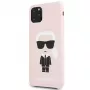 Karl Lagerfeld Apple iPhone 11 Pro Max Silikona Pilna Korpusa Ikonic Pink Rozā
