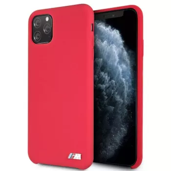BMW Apple iPhone 11 Pro Max Cietais Silikona Vāciņš Sarkans
