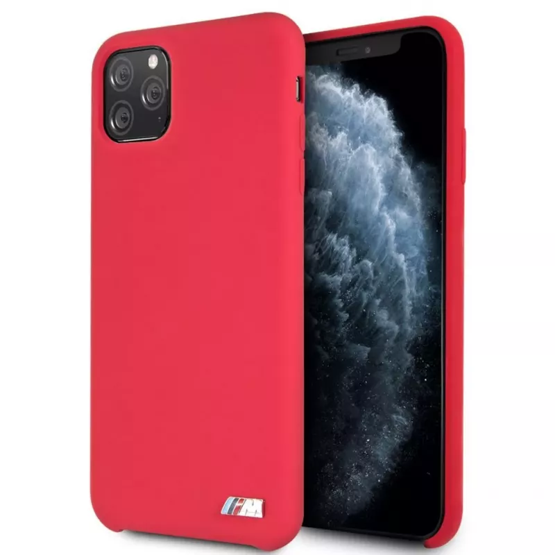 BMW Apple iPhone 11 Pro Max Cietais Silikona Vāciņš Sarkans