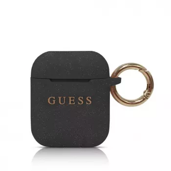 Guess Silikona Maciņš AirPods 1/2 Melns