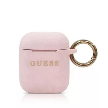 Guess Silikona Maciņš Apple AirPods (1. un 2. paaudzei) - Rozā