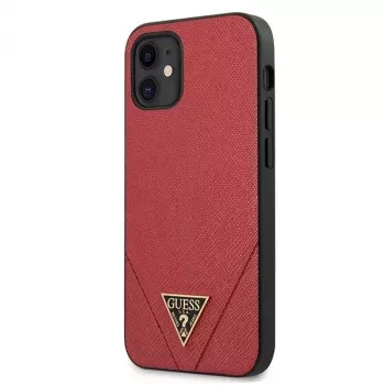 Guess GUHCP12SVSATMLRE Saffiano Hard Case Apple iPhone 12 Mini - Sarkans