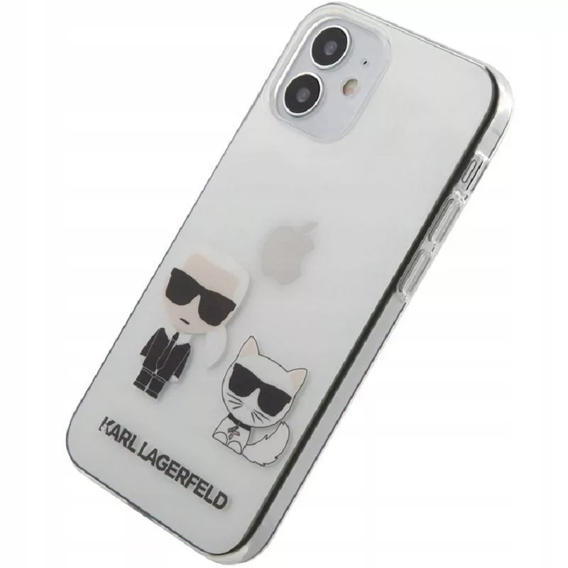 Karl Lagerfeld Apple iPhone 12 mini 5.4 collu PC/TPU Karl & Choupette vāciņš caurspīdīgs
