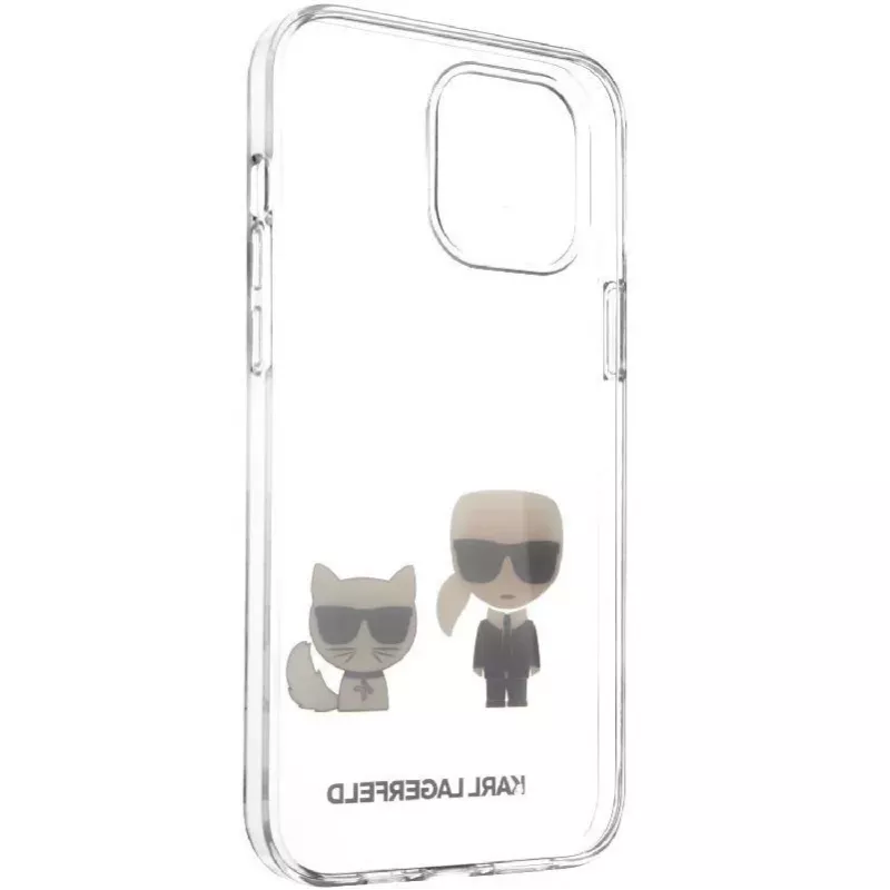 Karl Lagerfeld Apple iPhone 12 mini 5.4 collu PC/TPU Karl & Choupette vāciņš caurspīdīgs