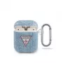 Guess AirPods Denim Triangle Case Light Blue