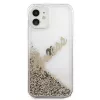 Guess Apple iPhone 12 Mini 5.4 collu Liquid Glitter Vintage Vāks Zelts