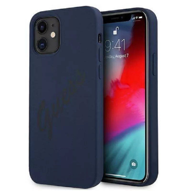 Guess Apple iPhone 12 Mini 5.4 inch Vintage Cover Blue