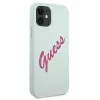 Guess Apple iPhone 12 Mini 5.4 inch Vintage Fuschia Script Vāciņš Zils
