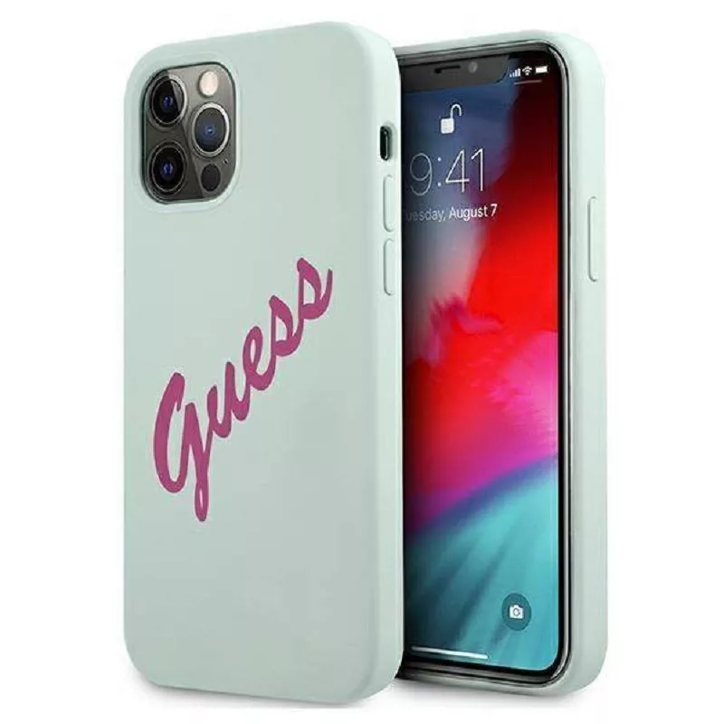 Guess Apple iPhone 12 Pro Max 6.7'' Fuksijas zils vāciņš