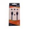 BULLET USB-C uz USB-C kabelis 1m, 2.4A Melns