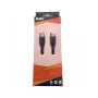 BULLET USB-C uz USB-C kabelis 1m, 2.4A Melns