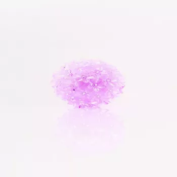 LED Dekoratīvā bumba ar ziedu rakstu 50 LED 11 cm Violeta